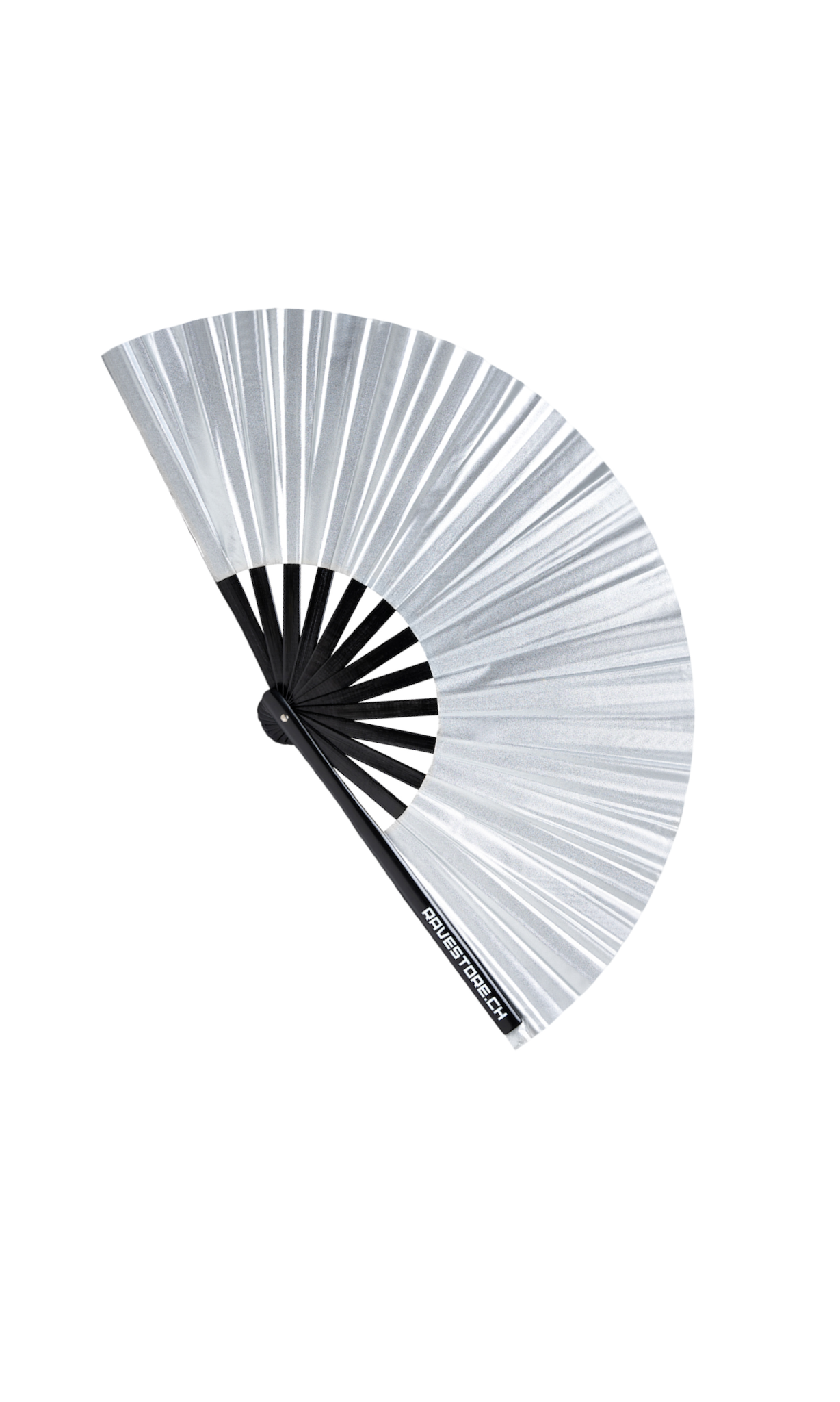 Glitter rave fan silver