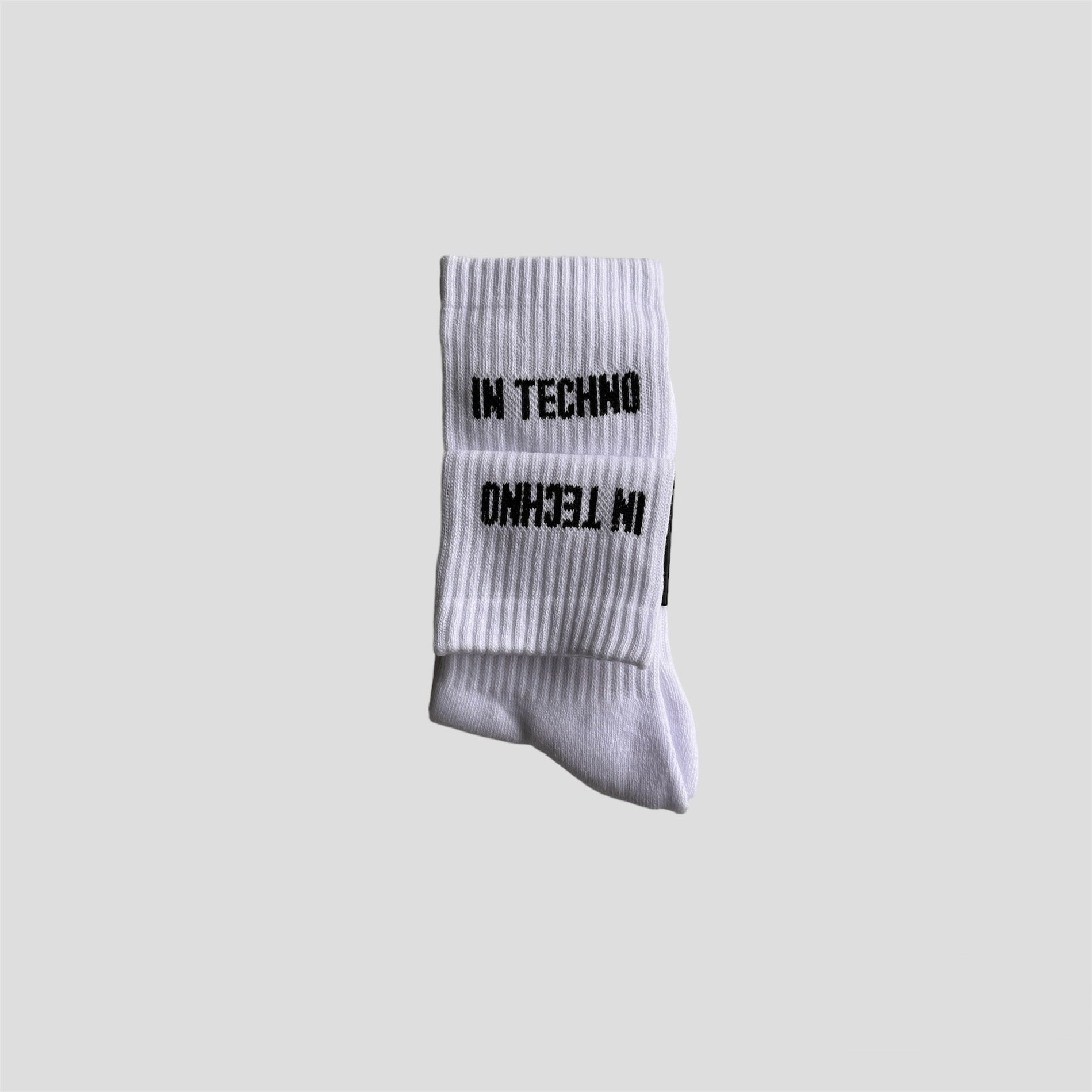 IN TECHNO WE TRUST Socks