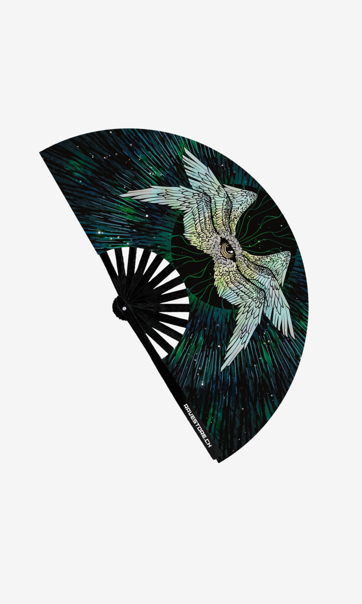 Eye-Green-hand-fan